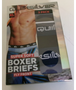 Three QuickSilver boxer briefs Size X-Large Fly Front Blue and Brown - $19.75