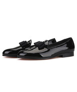 Merlutti Black Patent Leather Shoes With Bowtie - £150.56 GBP