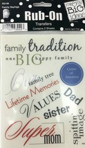 Family Sayings Rub-On Transfers (1 Pack Assorted) - £5.50 GBP