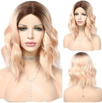 NEW Light Pink Synthetic Lace Front Wigs Ombre Pink Heat Resistant Pink Wig - £15.60 GBP