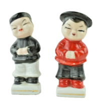 Bowing Oriental Couple Figurines Mid Century Vintage 4 inch tall - £36.74 GBP