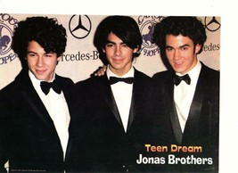 Jonas Brothers teen magazine pinup clipping dressed up Teen Dream - £1.19 GBP