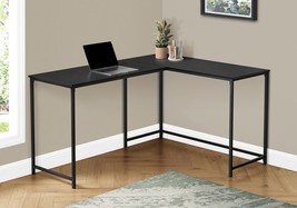 Monarch Specialties I 7394 58 in. Metal Corner Computer Desk, Black Top ... - $189.39