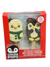 Penguin &amp; Snowman Hot Cocoa Stirrers:Milk/White Chocolate With Marshmall... - $240.92 MXN