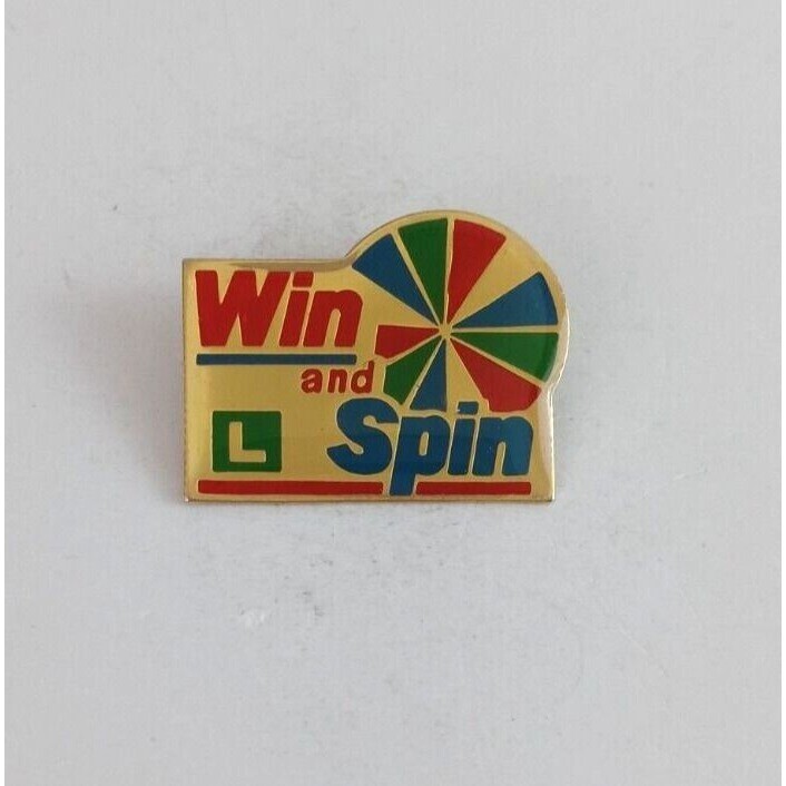 Vintage Lotto Spin And Win California State Lottery Lapel Hat Pin - $10.40