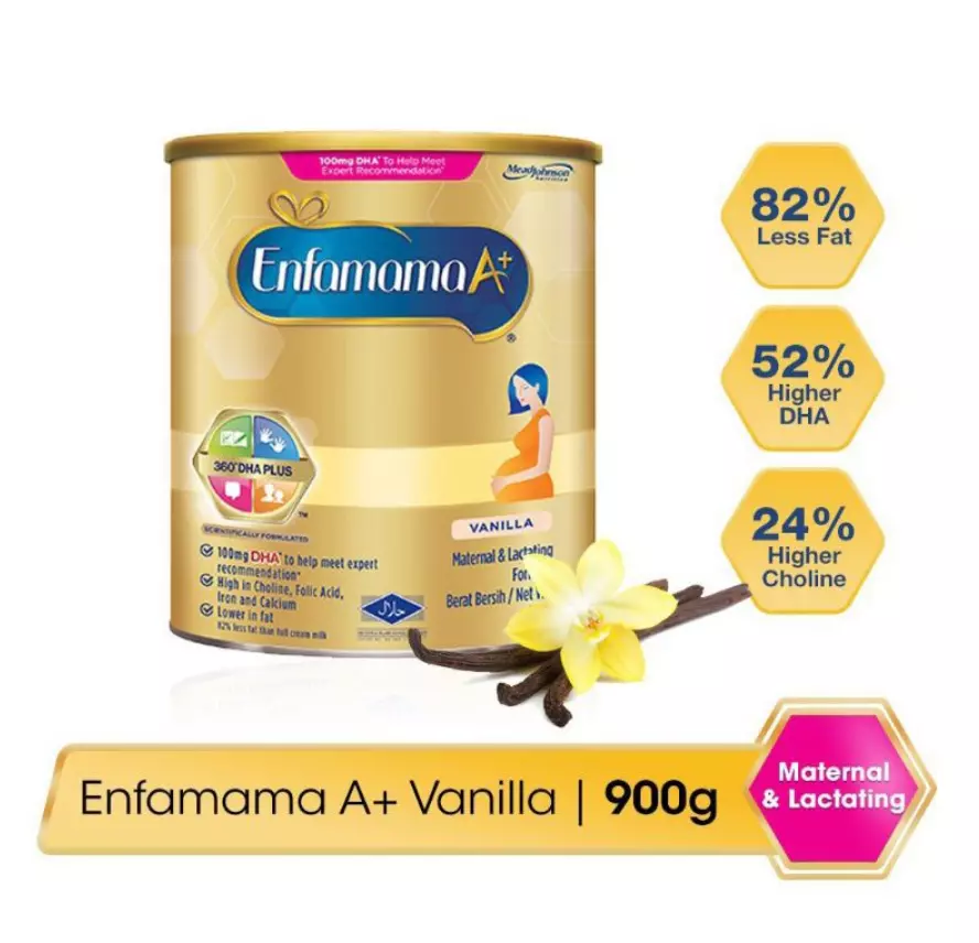 4 Tins 900g Enfamama A+ Vanilla Milk Powder for Maternal &amp; Lactating Mom... - $189.90