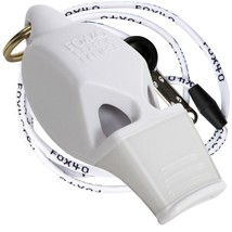 White Fox 40 Eclipse Cmg Whistle Referee Coach Safety Alert Rescue Free Lanyard - £8.29 GBP