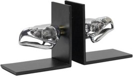 Bookends Eagle Skull Hand-Cast Polished Aluminum, Brass, Cast Iron - £157.80 GBP