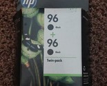 2 Pack HP Genuine 96 Black Ink Cartridges C9348FN OEM Sealed - £40.48 GBP