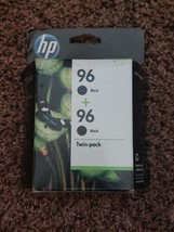2 Pack HP Genuine 96 Black Ink Cartridges C9348FN OEM Sealed - £39.54 GBP