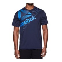 Reebok Active T-shirt XL Mens Performance quick dry jersey Navy cool tee - £7.78 GBP