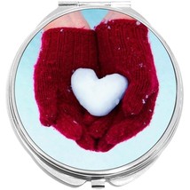 Snow Heart Love Compact with Mirrors - Perfect for your Pocket or Purse - £9.30 GBP