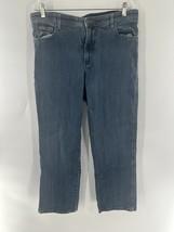 Lee Comfort Stretch Waistband Women&#39;s 18 Petite Straight High Rise Mom J... - $8.59