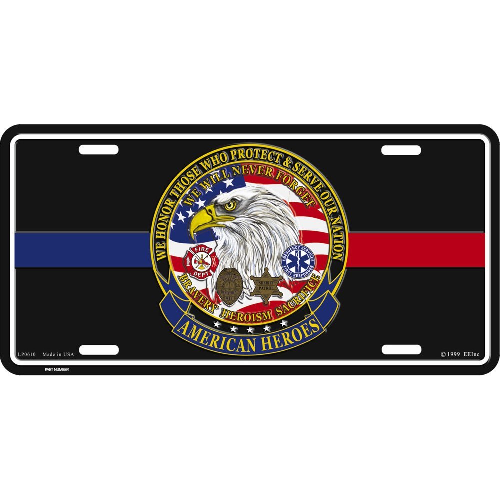 EE, Inc. American Heroes License Plate, Patriotic and Military Gifts - $4.88