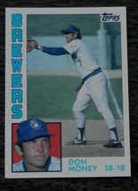 Don Money, Brewers,  1984  #374 Topps Baseball Card, GOOD CONDITION - £2.32 GBP