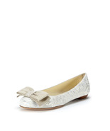 New Bettye Muller Womens 38.5 Designer Italy 8.5 Flats White Silver Rain... - £276.97 GBP