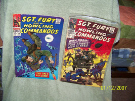 lot of {3} vintage  60's marvel comic books {sgt,fury and his howling commandos} - £14.24 GBP