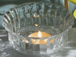 Optic Glass Candy Dish or Bowl -  Candle / Tea Light / Trinket Holder  4... - £2.74 GBP