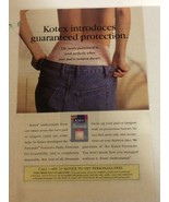 1995 Kotex Personal Protection Panty Vintage Print Ad pa23 - $7.91