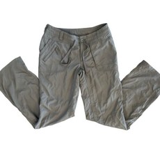 North Face Womens Convertible Roll Up Pants Size 4 Gray Hiking Nylon Stow Pocket - £13.55 GBP