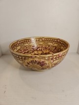 Asian Handpainted Gold Gild Floral Bowl - £58.81 GBP