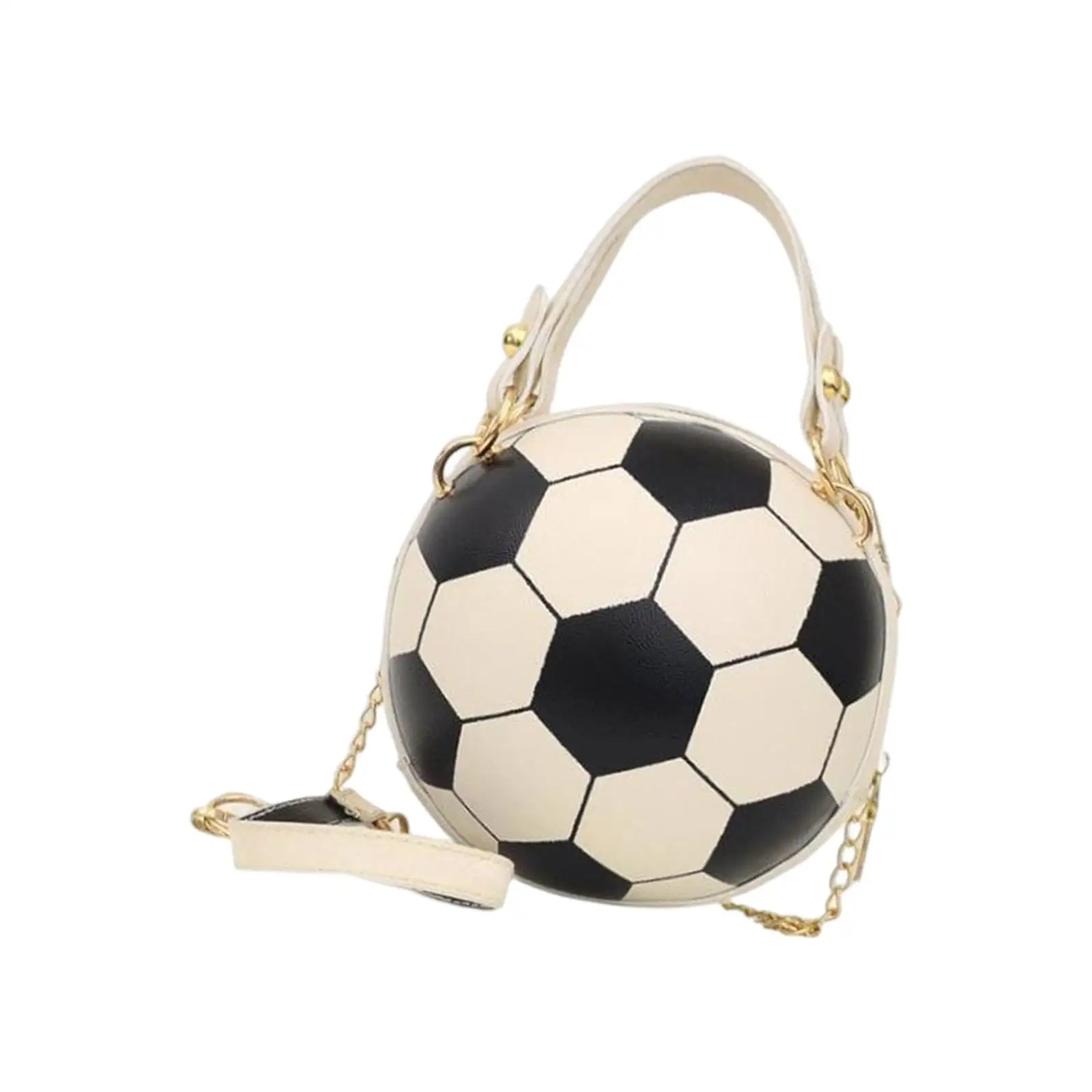 Women Football Shaped Cross Body Bag Purse Round Handbag Messenger Bag P... - $25.52