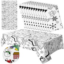 6 Pcs Christmas Coloring Tablecloth 50&quot; X 95&quot;Activity Paper Tablecloth Christmas - $39.99