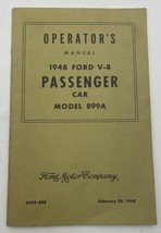 1948 Ford Operator&#39;s Owner&#39;s Manual V-8 Model 899A Passenger Car Older R... - £11.15 GBP