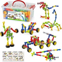 170 Pcs Building Toys for Kids Ages 4-8 with Toy Box Storage, Idea Guide... - £39.26 GBP+