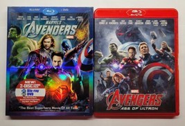 Marvel&#39;s Avengers &amp; Avengers Age Of Ultron Blu Ray Lot No Digital No Dvd - £9.45 GBP