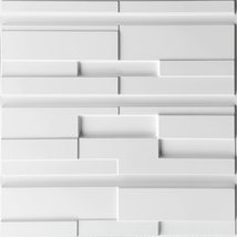 Dundee Deco 3D Wall Panels - Contemporary Bricks Paintable White PVC Wall Paneli - £6.11 GBP+