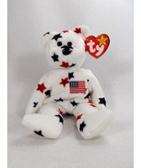 TY Beanie &quot;GLORY&quot; Freedom Stars Bear Error Tag Adult Owned W/Tag - £5.77 GBP