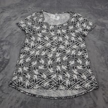 Lularoe Shirt Womens L Black Short Sleeve Round Neck character Inspired Knit Tee - £18.18 GBP
