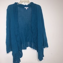Croft and Barrow Women Black Sweater Size L Blue - £6.64 GBP