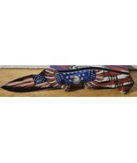 EAGLE 1776 BORN FREE AMERICAN FLAG USA BIRD SPRING ASSISTED KNIFE BLADE ... - £13.30 GBP