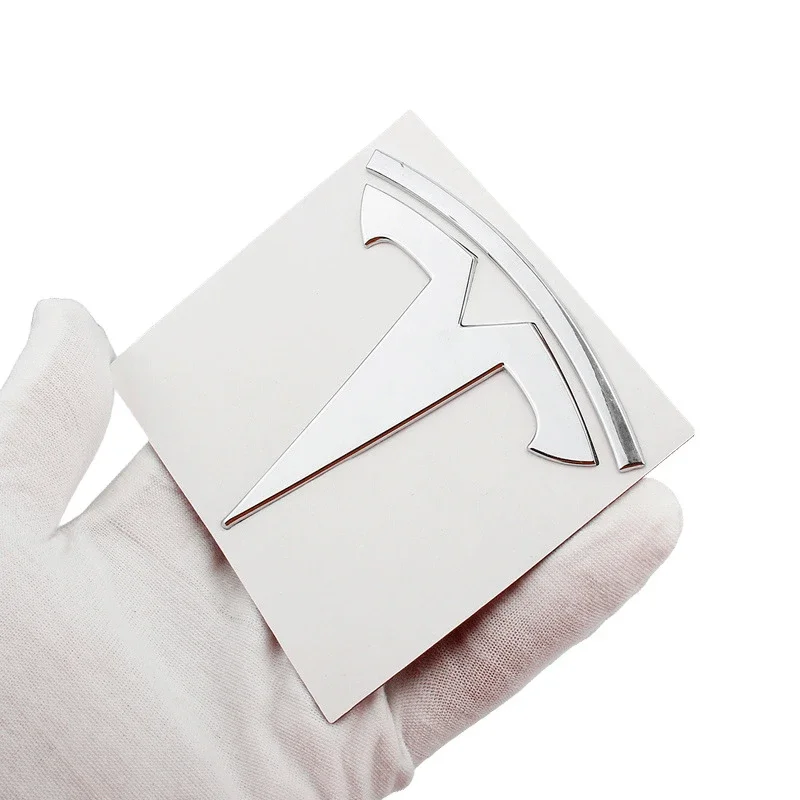 ABS Car Front Hood Bonnet Emblem Cover Sticker for Tesla Logo Model 3 ...