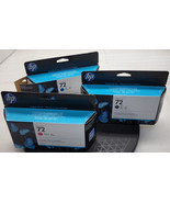 (LOT OF 3) HP Designjet 72 130ml Ink Cartridge Cyan, Magenta, Gray *NEW ... - $183.37 CAD