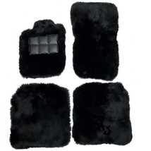 Genuine Sheepskin 4PC Floor Mats For Bentley Flying Spur Extra Plush  Black - $1,367.10