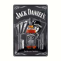 Jack Daniel&#39;s Tennessee Whiskey Vintage Novelty Metal Sign 12&quot; x 8&quot; Wall Art - £7.06 GBP