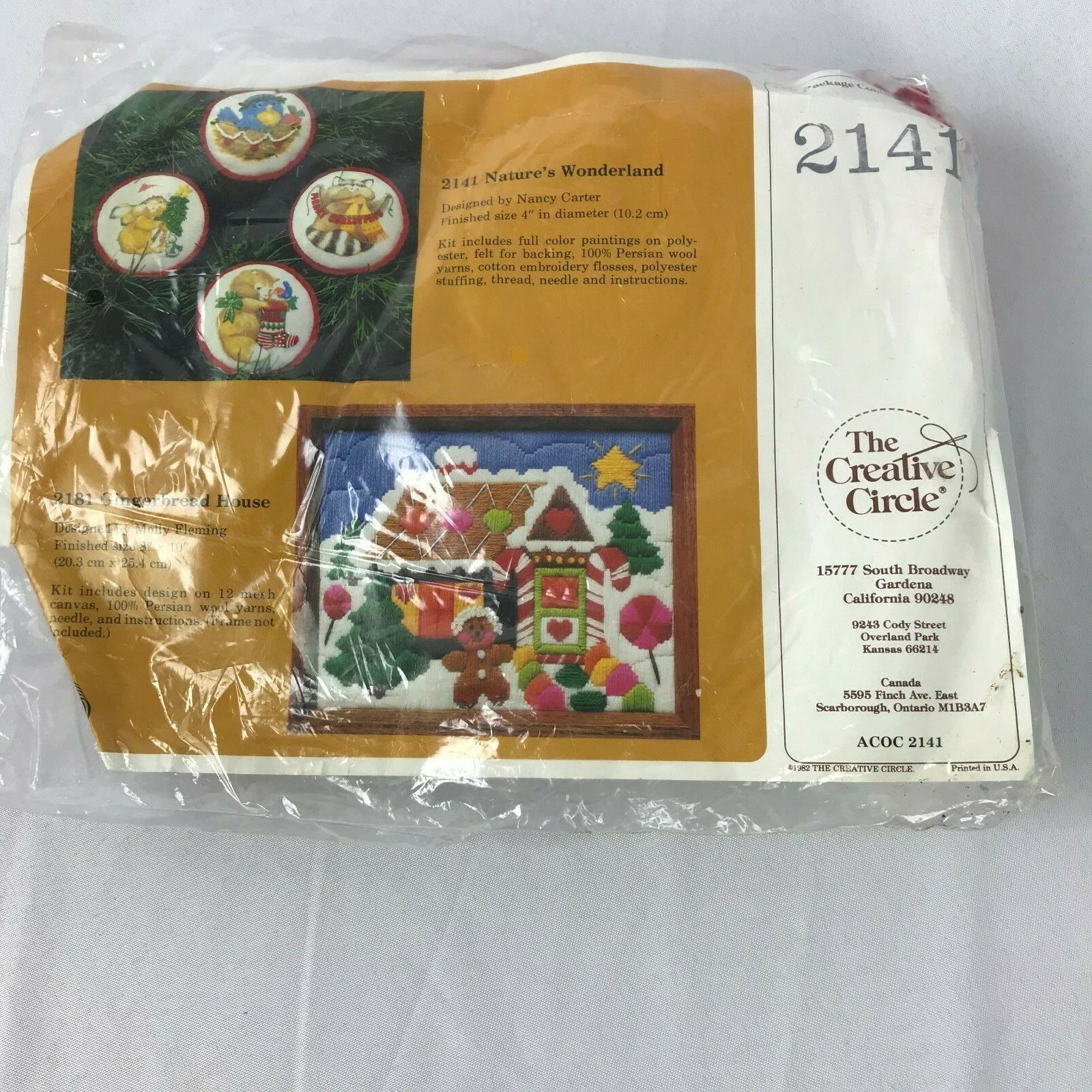 The Creative Circle #2141 Natures Wonderland Needlepoint Kit 1982 - $7.92
