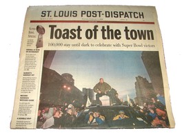 2000 Feb 1 St. Louis Post Dispatch Newspaper NFL Rams Super Bowl Victory... - £11.16 GBP