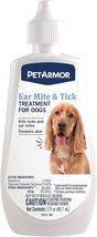 NEW Lot of 2 PetArmor Ear Mite &amp; Tick Treatment for dogs w/ aloe 3 oz ea exp2028 - £17.83 GBP