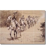 Frederic Remington Western Painting Ceramic Tile Mural BTZ07331 - $164.12 CAD+