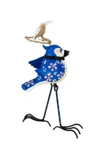 Ganz Blue Bird Rhinestone Bird Hanging Ornament with Wire Legs 5 inch - £10.34 GBP