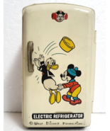 MARUYOSHI Tin Toy Disney ELECTRIC REFRIGERATOR 1960s Vintage Old Mickey ... - £384.40 GBP