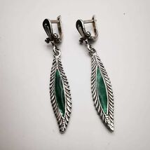Vintage Women's Earrings "Willow Leaves" 925 Sterling Silver, Jewelry, E... - $124.00