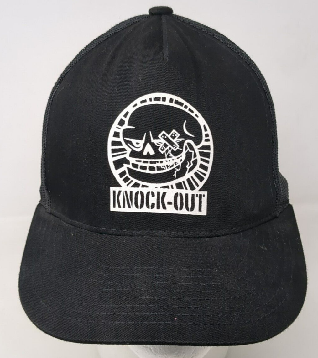Primary image for MMA Boxing Fighting Mesh Knock-Out Skull Trucker Hat Cap Snapback Baseball VTG