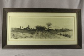 Vintage Framed Art Louis Conrad Rosenberg Landscape Etching Evening Shadows - £189.29 GBP