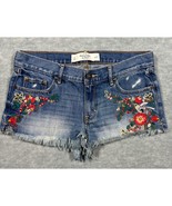 Abercrombie &amp; Fitch Women&#39;s Shorts Sz 4 Embroidered Jean Floral Boho Fray - $14.70