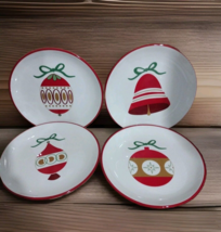 Martha Stewart Macys Christmas Dessert Plates 4 - $22.76